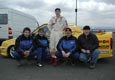 Michal Matejovsky with the mechanics of Motorsport Krenek team