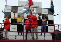Stanislav Matejovsky on the winner stages (1. position Roland Rehfeld, 3. position Noel Crozier)