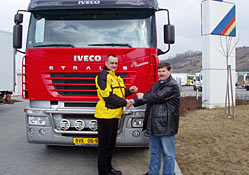 Ceremonial key from  ing. Martin Rada, plant director of Iveco