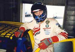 Michal Matjovsk pi prvnm testovn na mosteckm okruhu, 11.3.2002